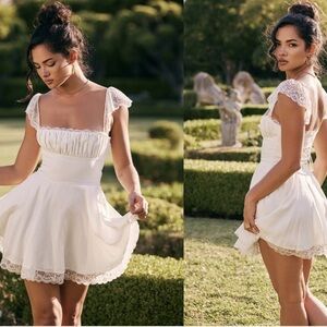 HOUSE‎ OF CB 'Kaia' Ivory A-Line Mini Dress NWOT size XL
